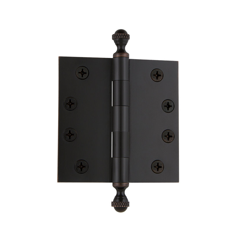 4'' x 4'' Brass Butt Bearing Hinge, Timeless Bronze