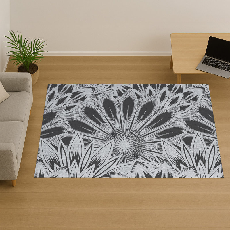 Geometric Area Rug, Runner 70 x 140 cm