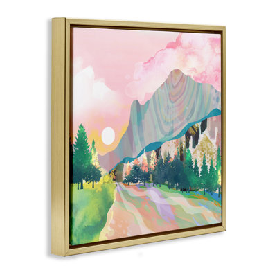 Mystic Canyon dans un cadre flottant pastel, design par Mia Charro