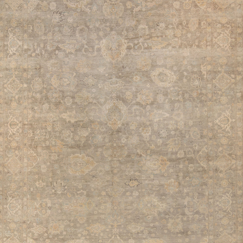 Grey Traditional Silk Rug