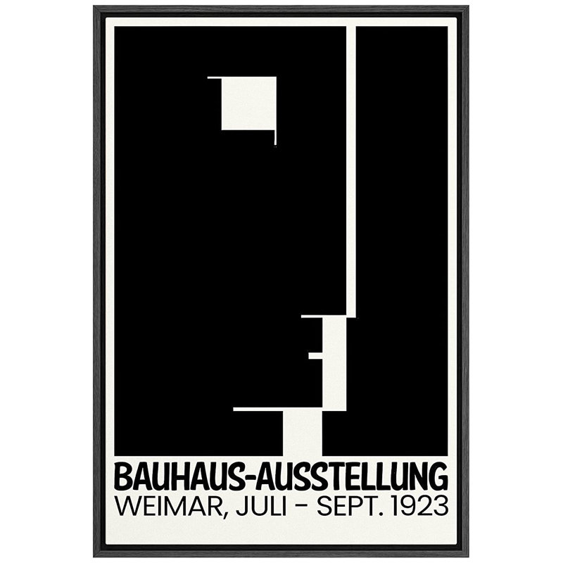 "Polygon Face Classic Vintage" par Bauhaus, impression sur toile, Cadre noir, H 24 po x l 16 po x P 1,5 po