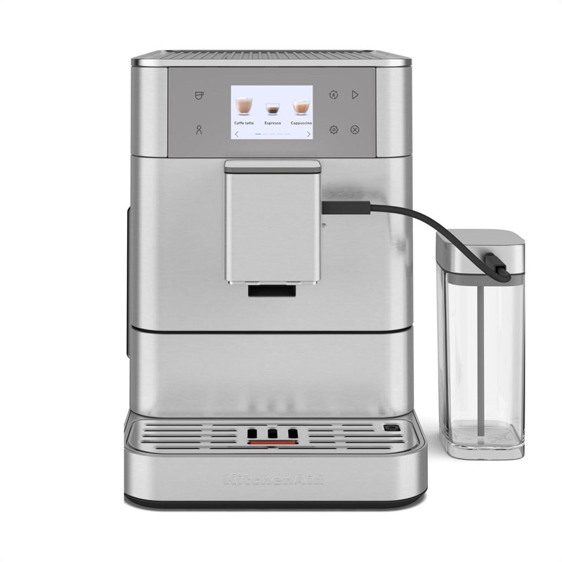 Fully Automatic Espresso Machine in Cast Iron Black, Stainless Steel