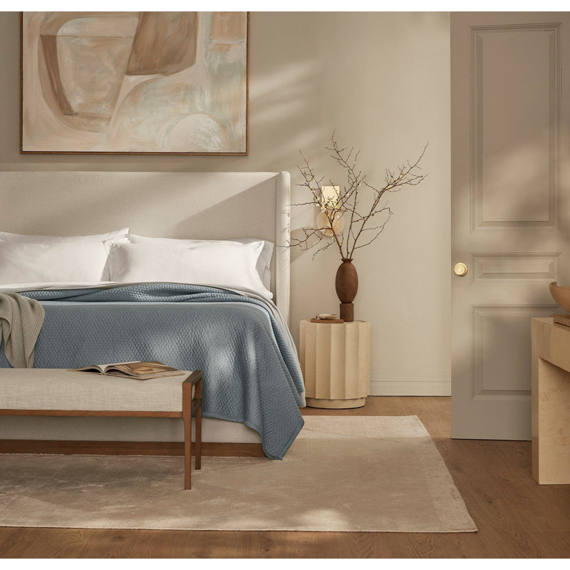 Signature Textured Stitch Quilt, King/Cal. King Quilt, Bluestone