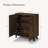 31.5" W Walnut Storage Cabinet with Doors, Mid-Century Modern Cabinet
