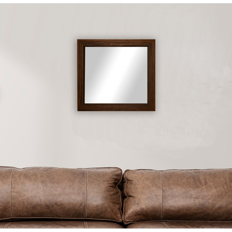 Miroir d'appoint Ommo, 17,75 po x 17,75 po, Moka