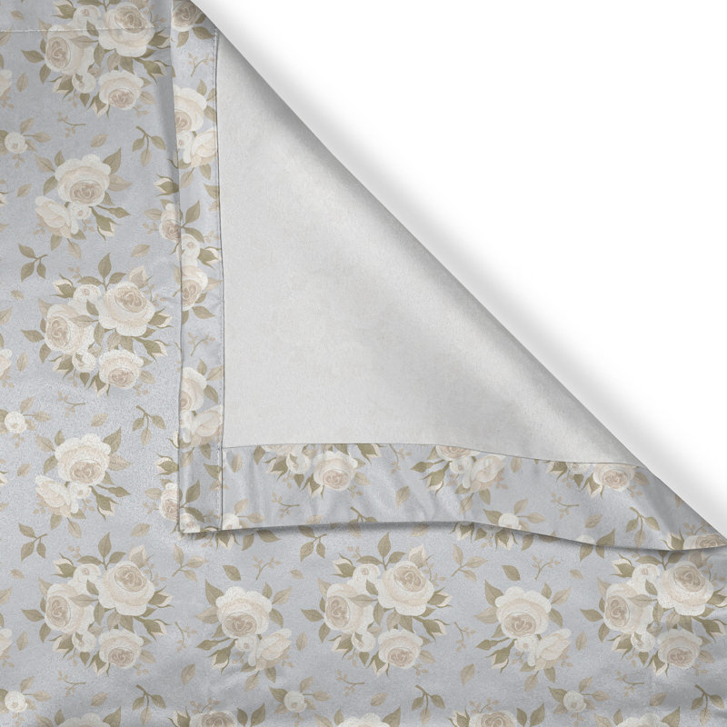 Rideau à œillets décoratif à 2 panneaux Latitude Run®, 50 po x 84 po, vert réséda, bleu, gris, L 50 po x L 108 po