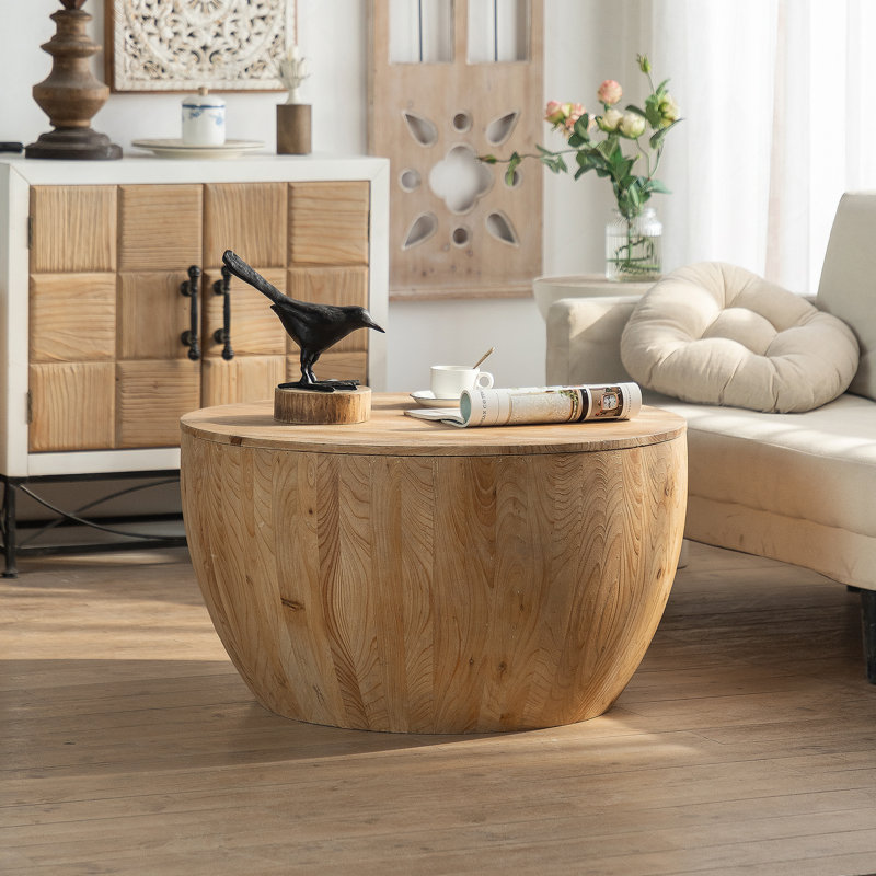 Table basse en forme de seau de style rétro pour bureau, salle à manger et salon