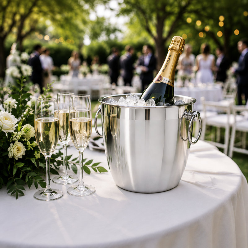 Stainless Steel Champagne & Ice Bucket (4 lt)