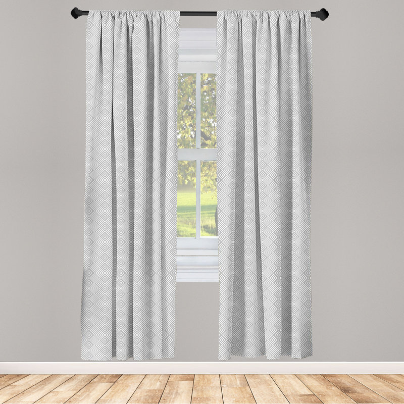 Panneau coulissant géométrique semi-diaphane avec passe-tringle, 28 po x 63 po