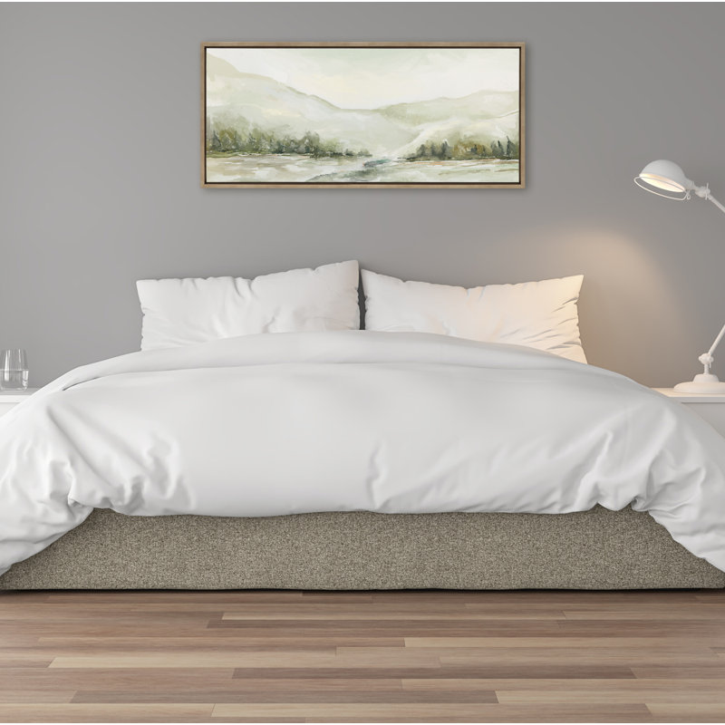 «Winter Landscape 6» par Annie Quigley, reproduction d'art sur toile encadrée, Or