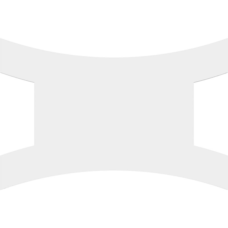Médaillon de plafond contemporain en PVC de qualité architecturale Haven, H 1 po x l 10 po x P 6,625 po