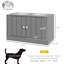 Bols surélevés pour animaux avec grande armoire de 44 L, gris