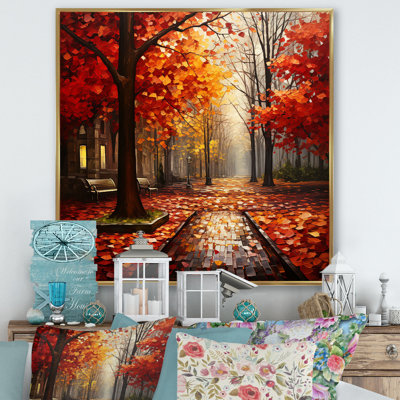 Autumn Park Sycamore Trees - Tree Sycamore Wall Art