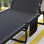 Chaise longue d'extérieur en acier Githens