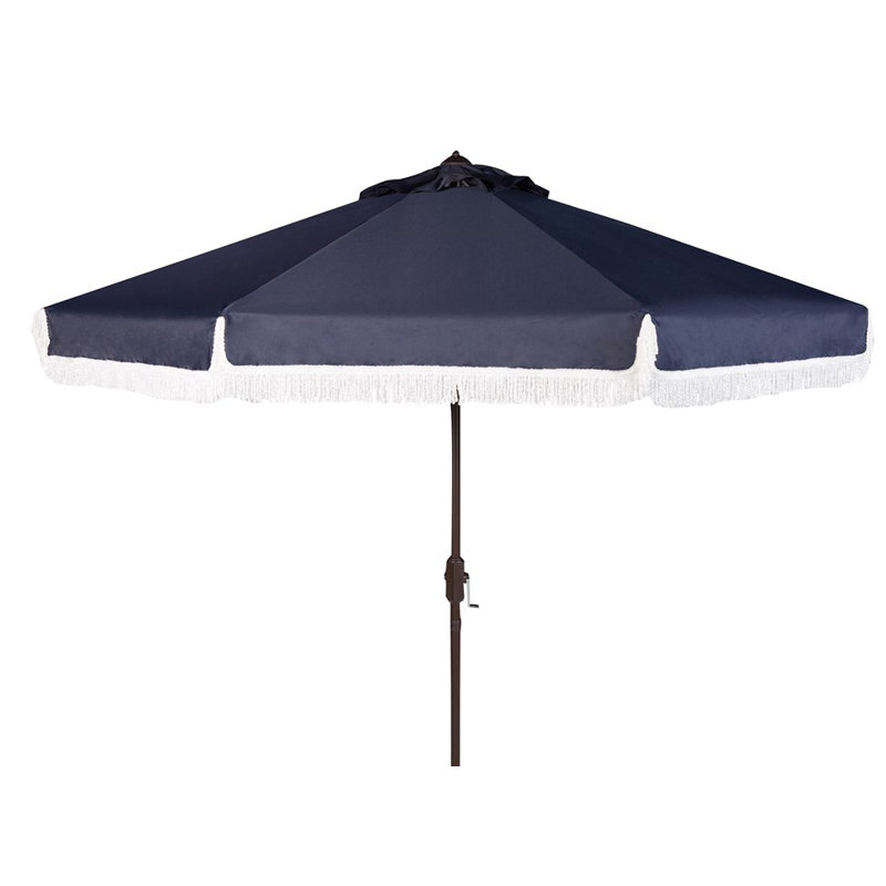 Outdoor Argentina Beach Parasol, Navy/White