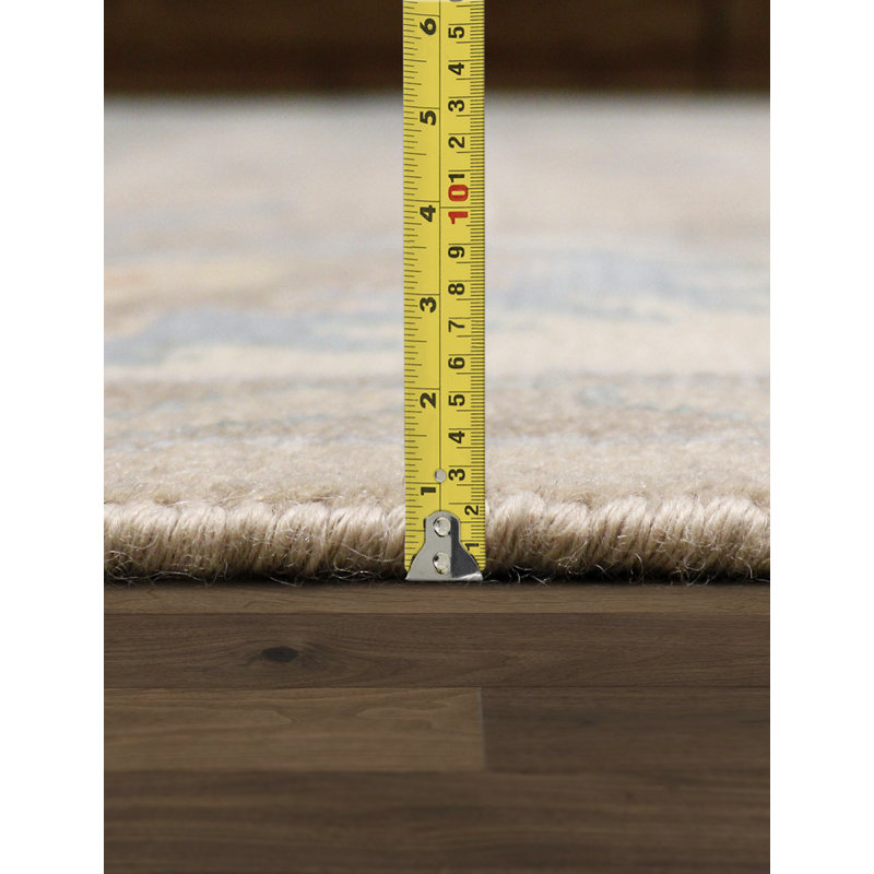 Oushak Handmade Wool Floral Area Rug, Square 8'