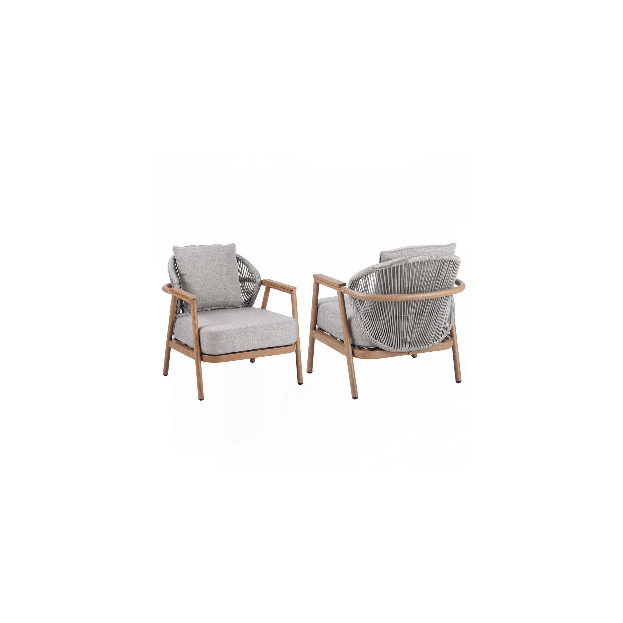 Outdoor Rope Club Chair, Teak