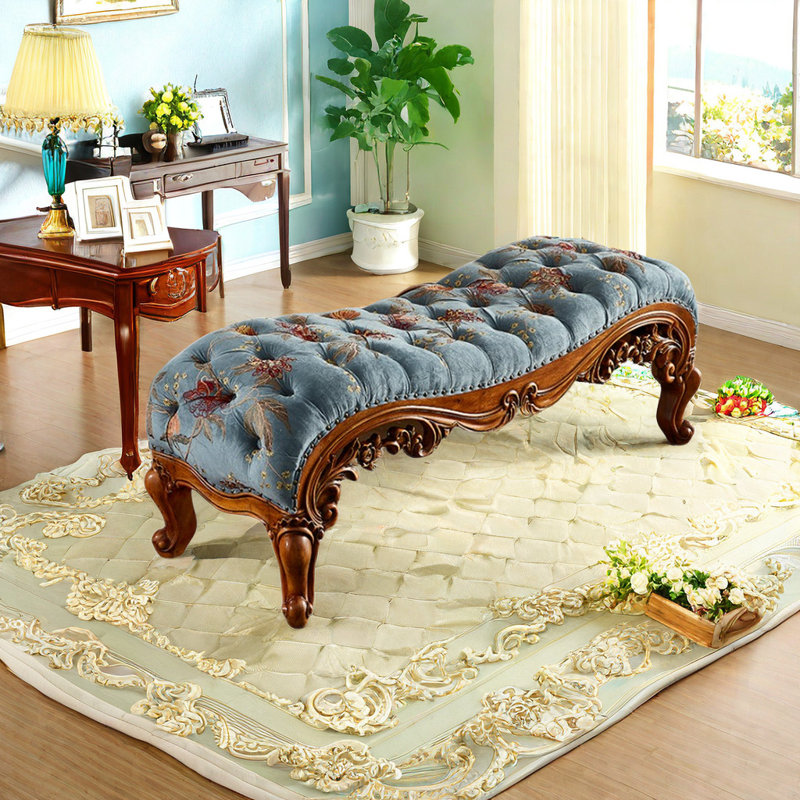 Banc rembourré en tissu Azair
