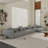 Kay Crumley 4-Piece Upholstered Modern Linen Fabric Sectional Sofa With Ottoman-1489007398-1489007417