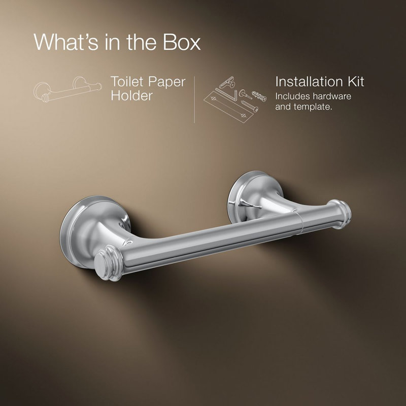 Bellera Pivoting Toilet Paper Holder, Polished Chrome