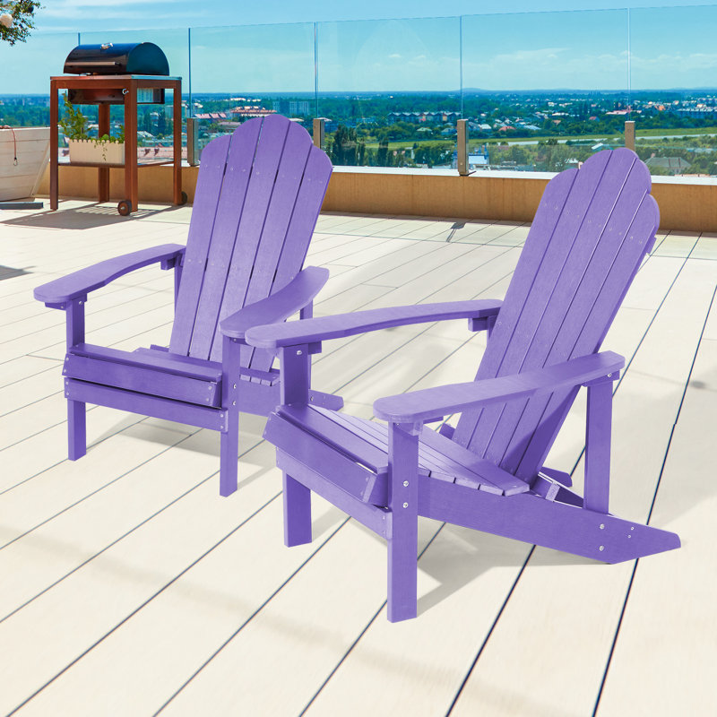 Chaise Adirondack Wesley Hips résistante aux intempéries, Mauve