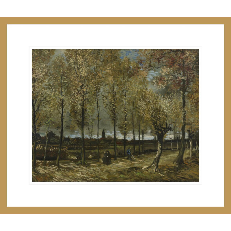 Lane avec des peupliers près de Nuenen par Vincent van Gogh, impression giclée encadrée, H 17,75 po x l 20,87 po