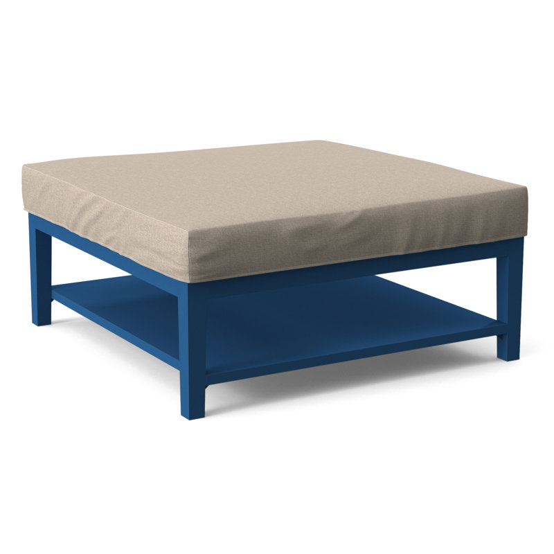 Hammond Square Ottoman, Eggshell Crypton Performance; 0884-93, Greystone Finish
