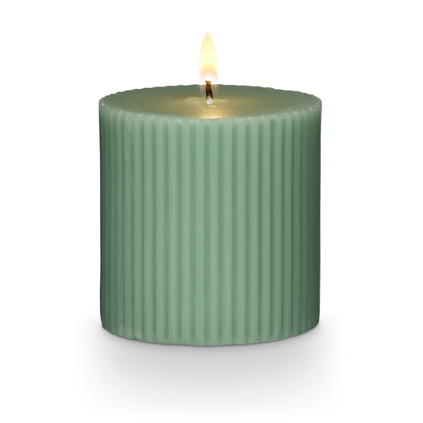 Beautifully Done Pillar Candle, Small, Hinoki Sage