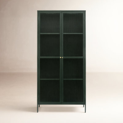 Arnika 75" Fluted Glass Dining Cabinet
