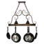 Elana Steel Handcrafted Oval Hanging Pot Rack