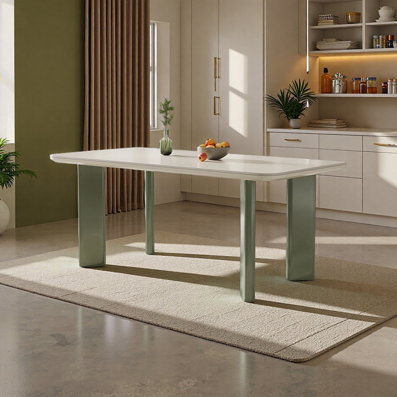 Stylish Rectangular Dining Table, 29.52"H x 55.11"L x 31.49"W