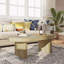 Stylish Oval Coffee Table With Solid Wood Veneer, Ideal For Modern Living And Versatile Use