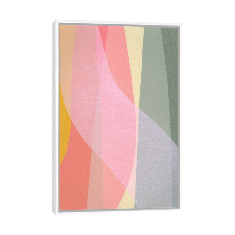 «Paused», reproduction d'art sur toile encadrée, 48 po x 32 po, Toile avec cadre, Blanc