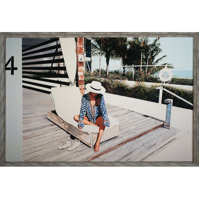 "Bungalow 4" par Jeff Schaub - Reproduction d'art sur toile encadrée, H 20 po x l 30 po x P 2 po