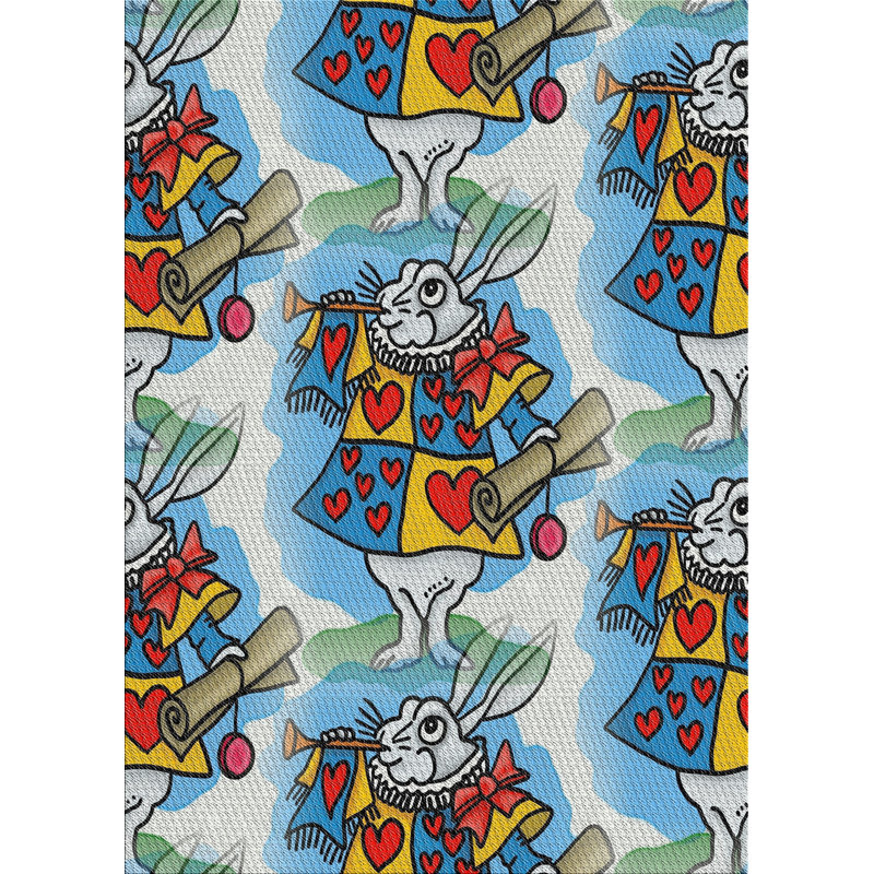 Tapis de la surface bleue en laine touffeté à la main Copple