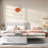 Upholstery Platform Bed With Multifunctional Trundle-801176936