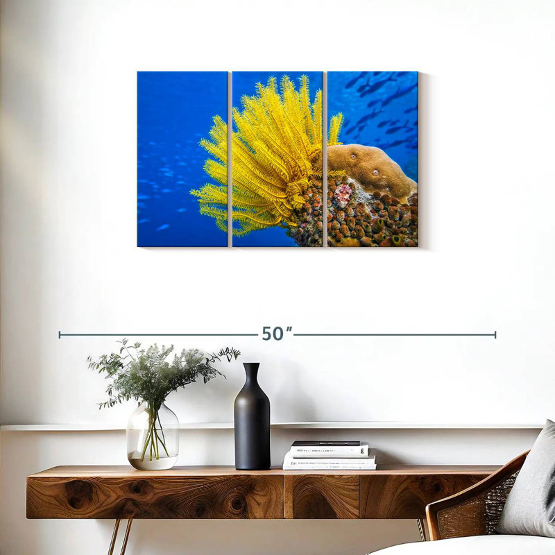 Brampt Yellow Feather Starfish, 20" H x 33" W