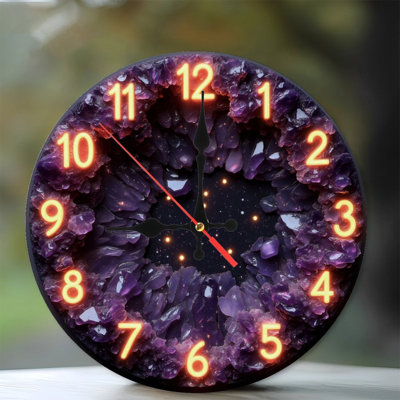 Glowing Crystal Clock Starry Center