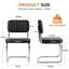 Set of 2 Mid-Century Modern Faux Leather Dining Chairs, Waterproof Upholstered Armless Side Chairs with Chrome Metal Legs, Ergonomic for Kitchen, Dining Room, Living Room & Breakfast Nook, Black