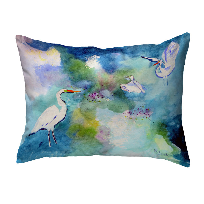  Coussin décoratif intérieur / extérieur Three Egrets