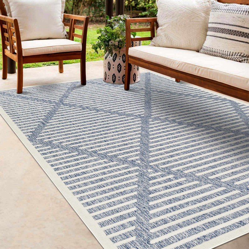 Tapis intérieur / extérieur rectangulaire Ivenenko, Rectangle 5 pi 3 po x 7 pi