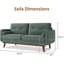 Canapé 64 po, canapé Mid-Century moderne, canapé 2 places à assise profonde en lin-1303174792