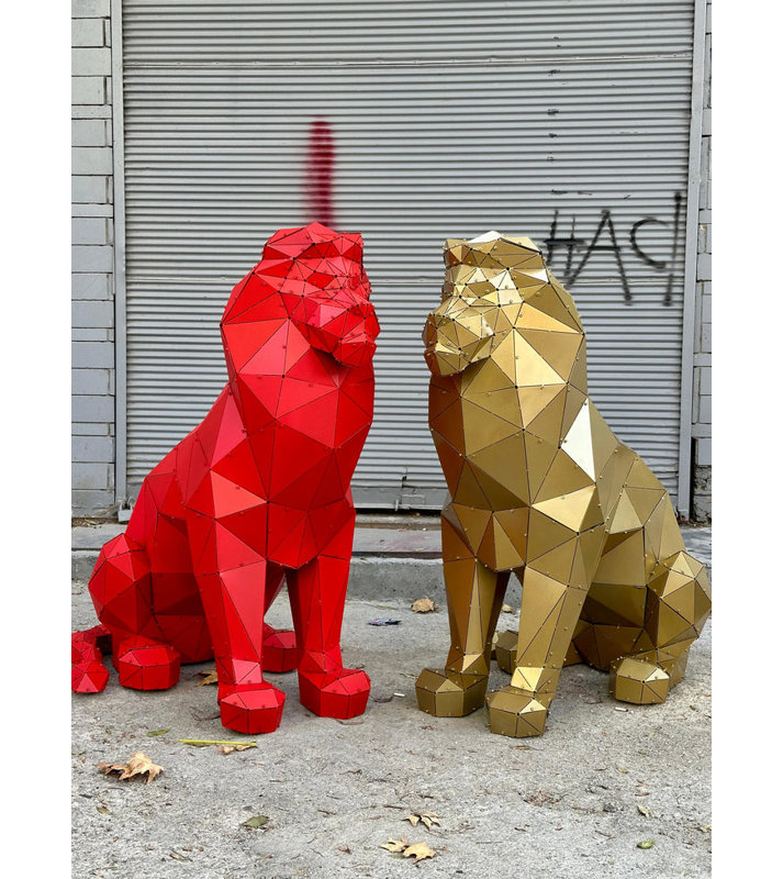 Lion Statue - XL, XXL, Black