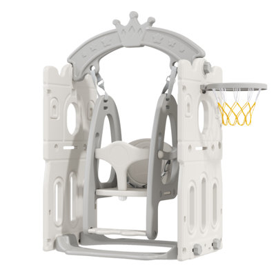 Sibbi Zoomie Kids Plastic Swing Set with 1 Swing(s)