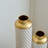 Decorative Metal Vases Set Of 3, Gold And White Hexagonal Pattern Floor Vases, 32.6 28.34 24 Inch Tall For Home Decor, Modern Farmhouse Or Glam Living Room Entryway Centerpiece (5.59In Base)