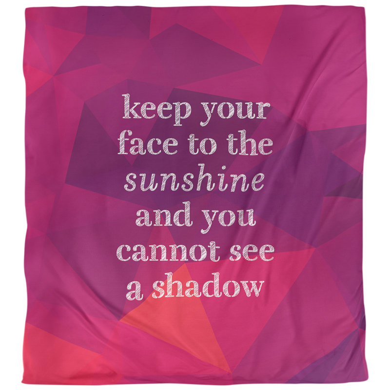 Housse de couette simple Optimism Inspirational Quote, Housse de couette pour très grand lit, Rubellite