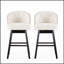 Ensemble de tabouret de bar pivotant Ogden KD, cuir de polyuréthane capitonné à losanges, réglage de la hauteur du vérin à gaz, repose-pieds intégré, 16,5 po