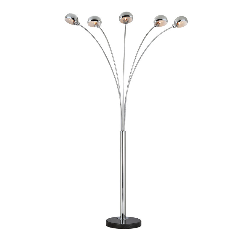 Soynov 90'' Brushed Steel Tree Floor Lamp