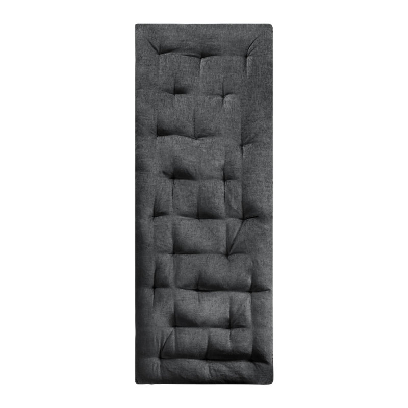 Coussin de sol en chenille de polyester pour chaise longue, 69 x 188 cm, couleur anthracite, capitonné, avec housse de voyage.