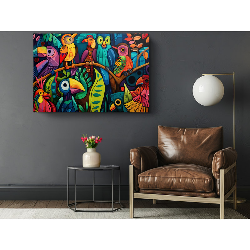 Reproduction d'art sur toile, animaux colorés colorés abstraits, décoration murale moderne pour la maison et le bureau
